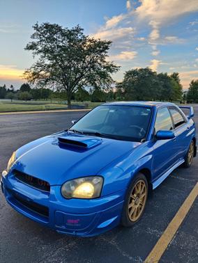 Blue 2005 Subaru Impreza WRX Sti