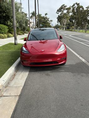 Red 2023 Tesla Model Y Long Range