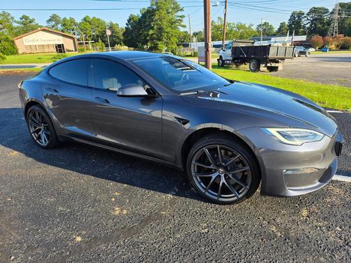Silver 2021 Tesla Model S Plaid