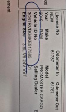 2019 RAM ProMaster 2500 High Roof