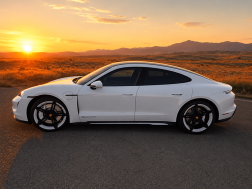 White 2021 Porsche Taycan Taycan 4S