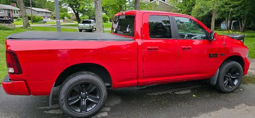 Red 2017 RAM 1500 Sport