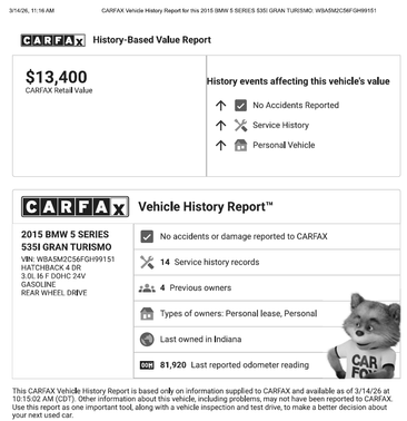 2015 BMW 535 Gran Turismo i