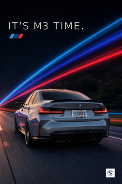 Gray 2024 BMW M3 Base