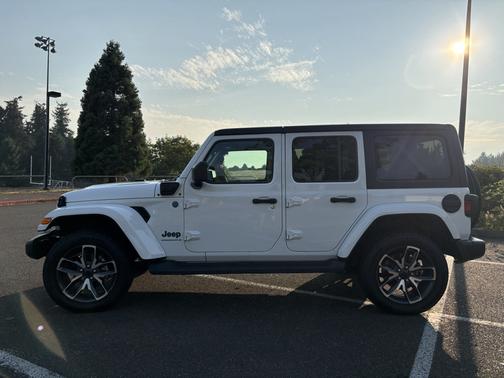 White 2024 Jeep Wrangler 4xe Sport S