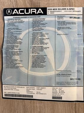 2025 Acura MDX A-Spec Package