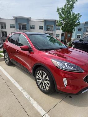 Red 2020 Ford Escape Titanium Hybrid