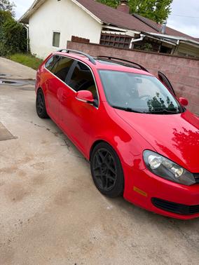 Red 2013 Volkswagen Jetta SportWagen TDI