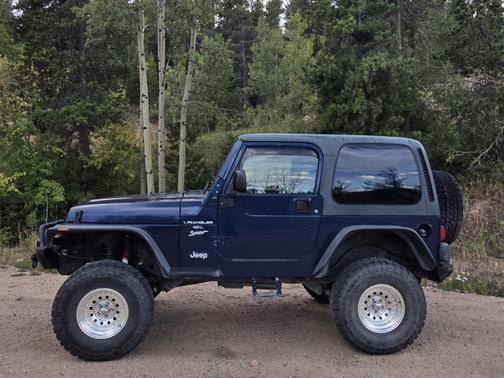 Blue 2001 Jeep Wrangler Sport