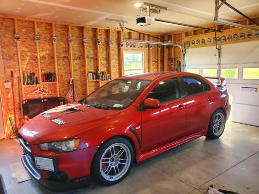 Red 2013 Mitsubishi Lancer Evolution GSR