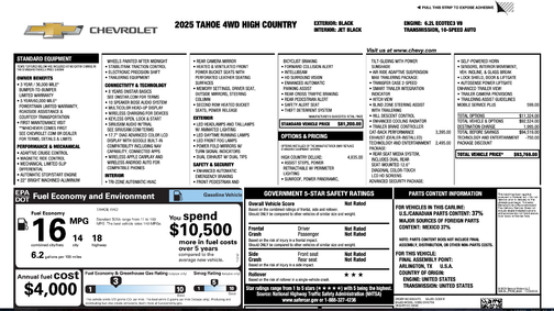 2025 Chevrolet Tahoe High Country