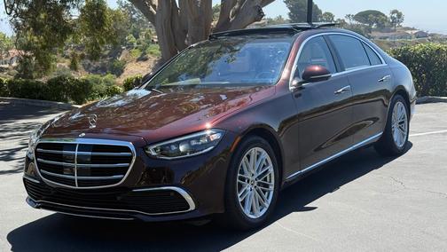 Red 2021 Mercedes-Benz S-Class S 580 4MATIC