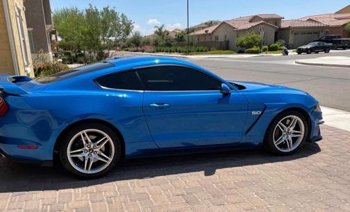Blue 2019 Ford Mustang GT Premium