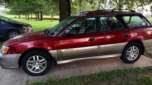Red 2002 Subaru Outback Base