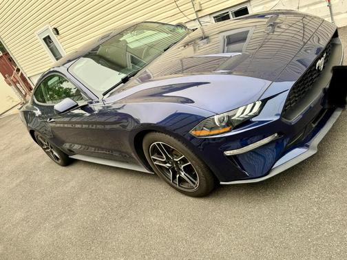 Blue 2018 Ford Mustang EcoBoost Premium