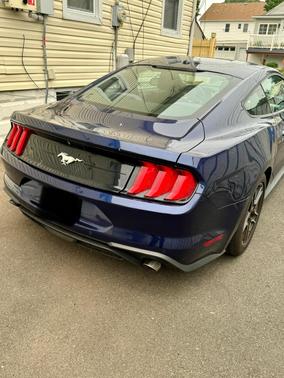 Blue 2018 Ford Mustang EcoBoost Premium
