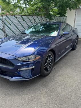 Blue 2018 Ford Mustang EcoBoost Premium