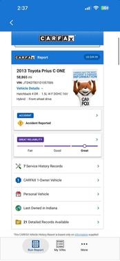 Black 2013 Toyota Prius c One