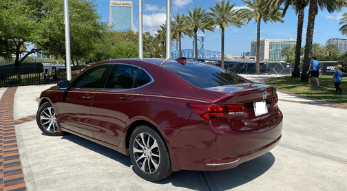 Red 2015 Acura TLX Base