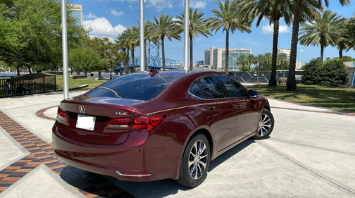 Red 2015 Acura TLX Base