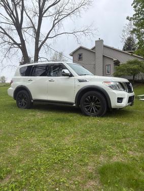 White 2018 Nissan Armada Platinum