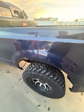 Blue 2009 Ford F-250 Lariat Super Duty Crew Cab