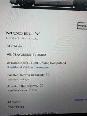 White 2026 Tesla Model Y RWD