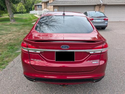 Red 2017 Ford Fusion Platinum