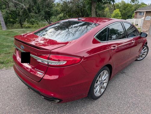 Red 2017 Ford Fusion Platinum