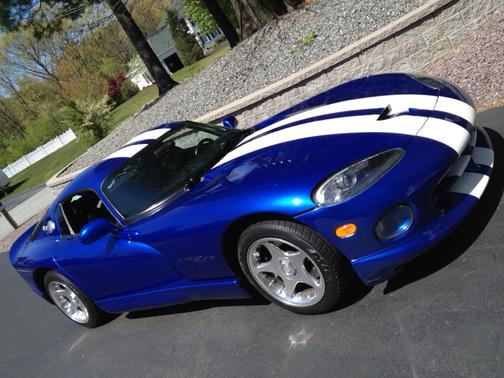 Blue 1996 Dodge Viper GTS