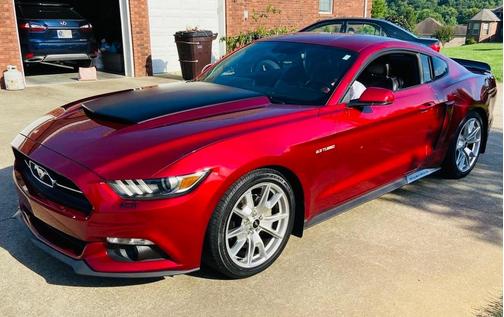 Red 2015 Ford Mustang EcoBoost Premium