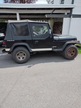 Black 1992 Jeep Wrangler S
