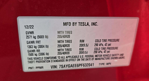 Red 2023 Tesla Model Y Long Range