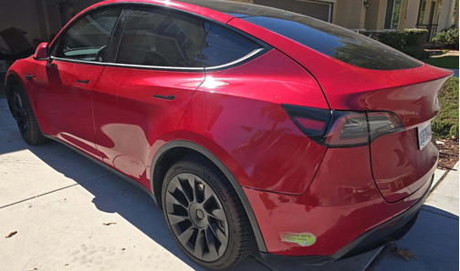 Red 2023 Tesla Model Y Long Range