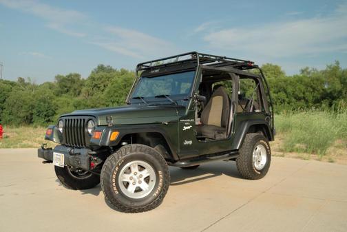 Green 1998 Jeep Wrangler Sport