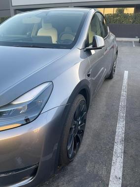 Silver 2025 Tesla Model Y Performance