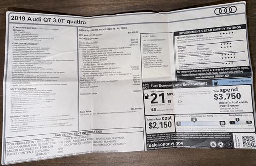 2019 Audi Q7 55 SE Premium