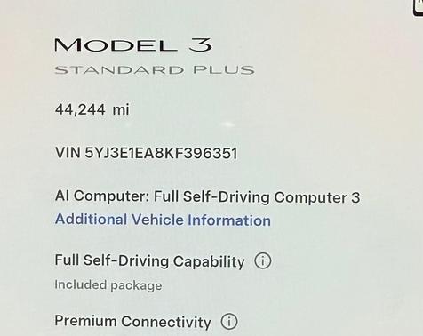 Gray 2019 Tesla Model 3 Standard Range Plus