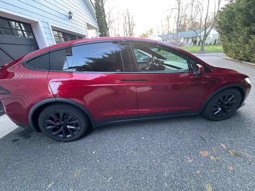 Red 2024 Tesla Model X Plaid