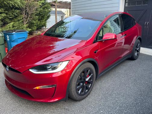 Red 2024 Tesla Model X Plaid