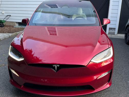 Red 2024 Tesla Model X Plaid
