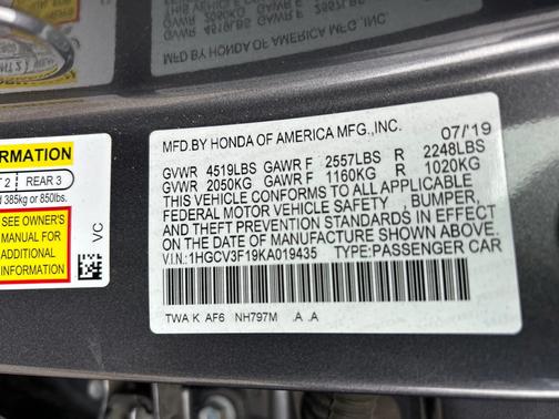 2019 Honda Accord Hybrid Base