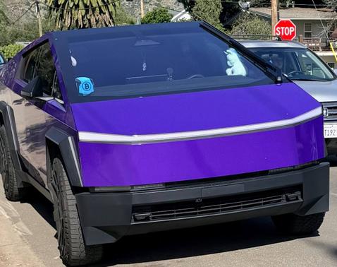 Purple 2024 Tesla Cybertruck Cyberbeast