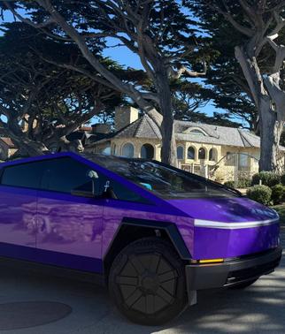 Purple 2024 Tesla Cybertruck Cyberbeast