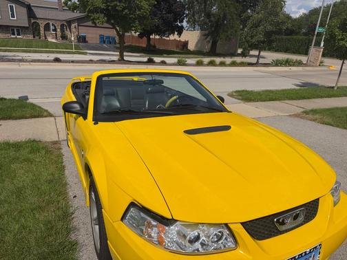 Yellow 2001 Ford Mustang GT