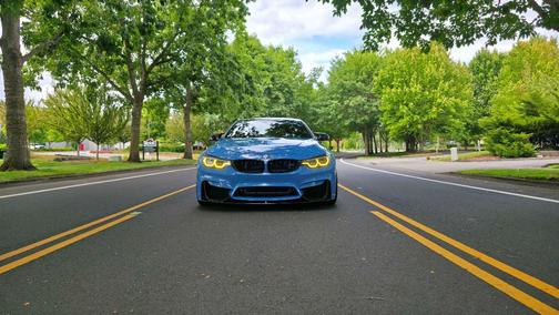 Blue 2018 BMW M4 Base