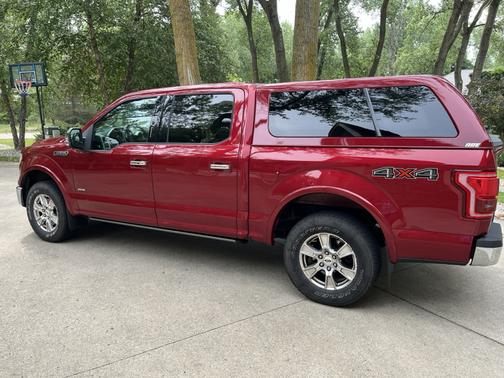 Red 2015 Ford F-150 Lariat