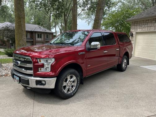 Red 2015 Ford F-150 Lariat
