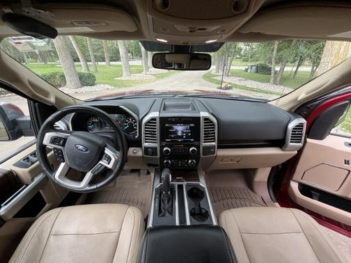 Red 2015 Ford F-150 Lariat