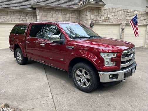 Red 2015 Ford F-150 Lariat
